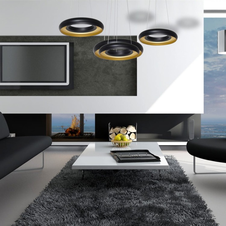 LAMPA WISZĄCA RONDO NERO 36W LED ML354 Milagro