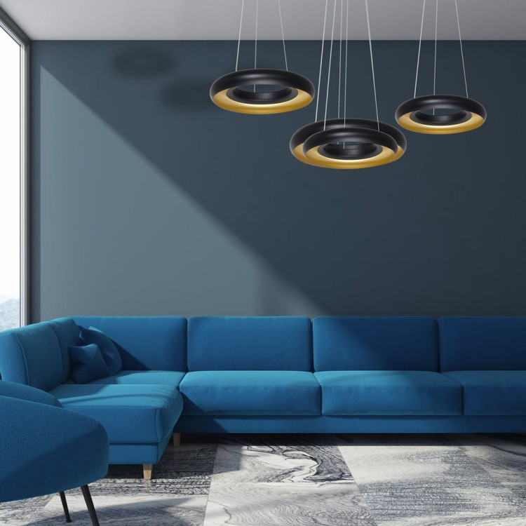 LAMPA WISZĄCA RONDO NERO 36W LED ML354 Milagro