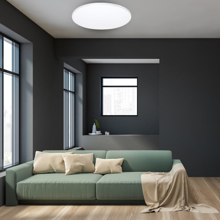 Plafoniera Plafon SIENA 80W LED 750mm + pilot ML3703 Milagro z pilotem salonu sypialni korytarza jadalni oprawa lampa sufitowa nowoczesna oświetleniowa chrom barwa zmienna zimna neutralna biała dzienna ciepła Inspiracje Premium