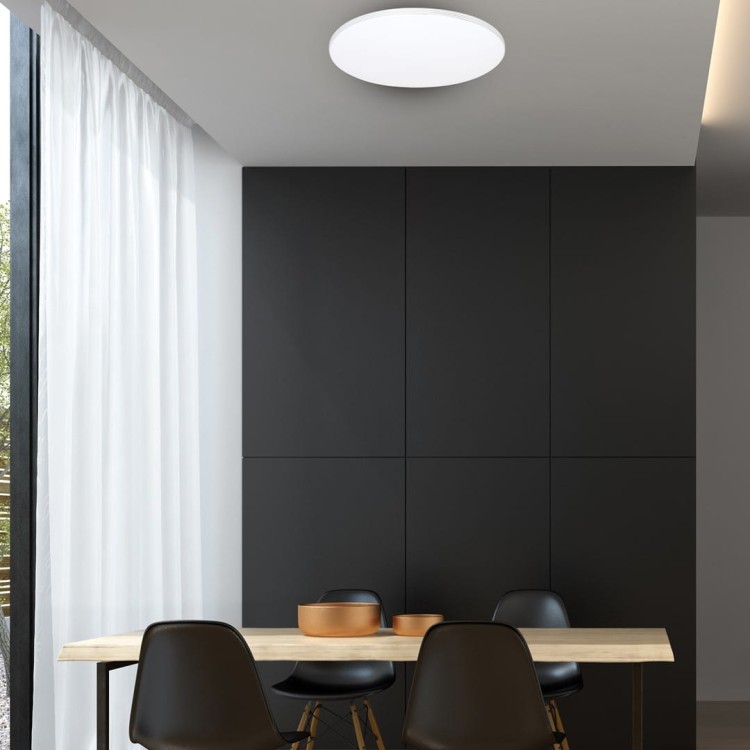 Plafoniera Plafon SIENA 80W LED 750mm + pilot ML3703 Milagro z pilotem salonu sypialni korytarza jadalni oprawa lampa sufitowa nowoczesna oświetleniowa chrom barwa zmienna zimna neutralna biała dzienna ciepła Inspiracje Premium