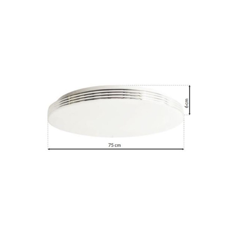Plafoniera Plafon SIENA 80W LED 750mm + pilot ML3703 Milagro z pilotem salonu sypialni korytarza jadalni oprawa lampa sufitowa nowoczesna oświetleniowa chrom barwa zmienna zimna neutralna biała dzienna ciepła Inspiracje Premium