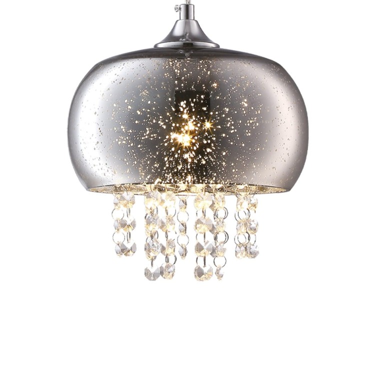 Lampa sufitowa wisząca żyrandol STARLIGHT 3xE14 ML3787 Milagro 3x E14 nowoczesna oprawa oświetleniowa okrągła kryształy kryształ szkło chrom zwis Inspiracje Premium