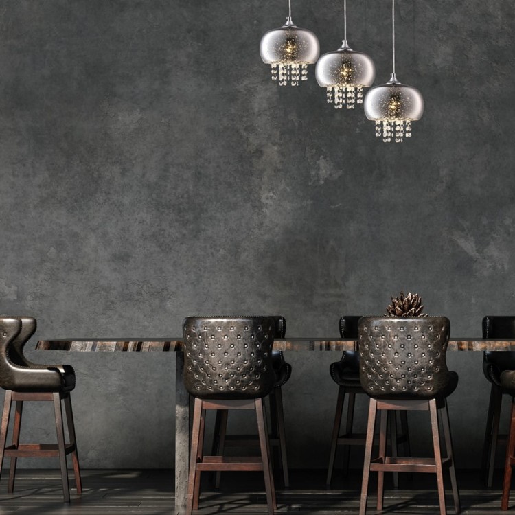 Lampa sufitowa wisząca żyrandol STARLIGHT 3xE14 ML3787 Milagro 3x E14 nowoczesna oprawa oświetleniowa okrągła kryształy kryształ szkło chrom zwis Inspiracje Premium