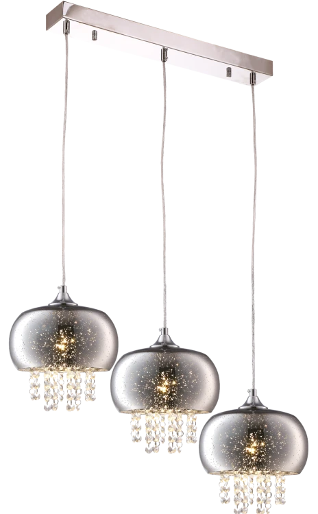 Lampa sufitowa wisząca żyrandol STARLIGHT 3xE14 ML3787 Milagro 3x E14 nowoczesna oprawa oświetleniowa okrągła kryształy kryształ szkło chrom zwis Inspiracje Premium