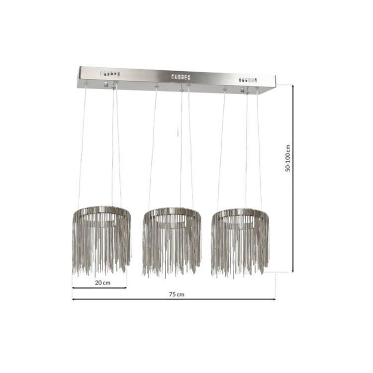 LAMPA WISZĄCA CASCATA SATIN 54W LED ML3793 Milagro
