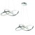 Lampa sufitowa wisząca fale Industrialna Loft WISZĄCA CAPPIO 36W LED ML3806 Milagro 4000K 60cm nowoczesna oprawa oświetleniowa wyginana metal żyrandol chrom zwis Inspiracje Premium