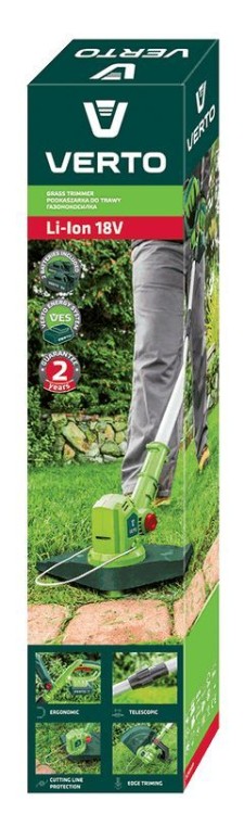 Kosa Podkaszarka Akumulatorowa VES 2x18V szerokość koszenia 250 mm Li-Ion 52G549 Verto