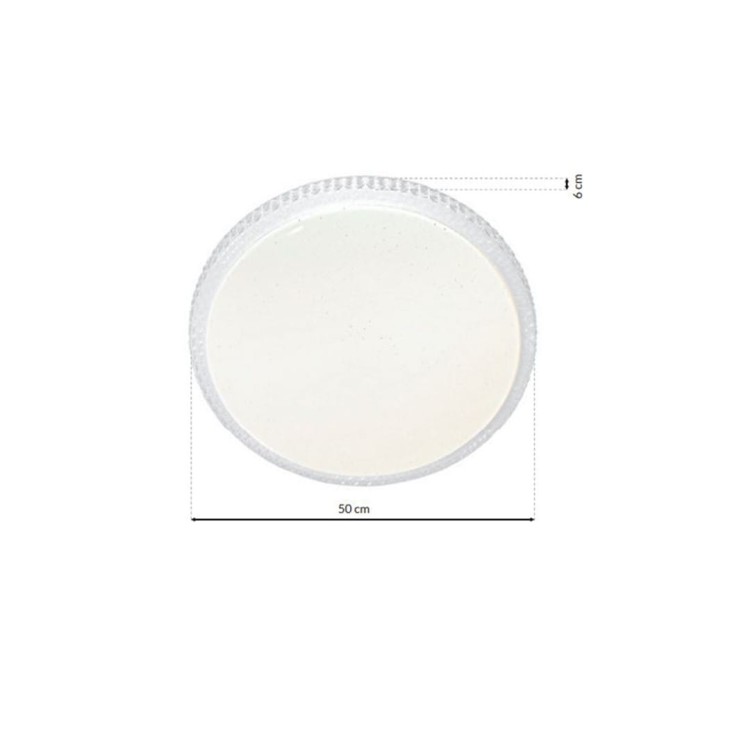 Plafon CRUZ 66W LED O500mm Ściemnialny+ Pilot ML4220 Milagro
