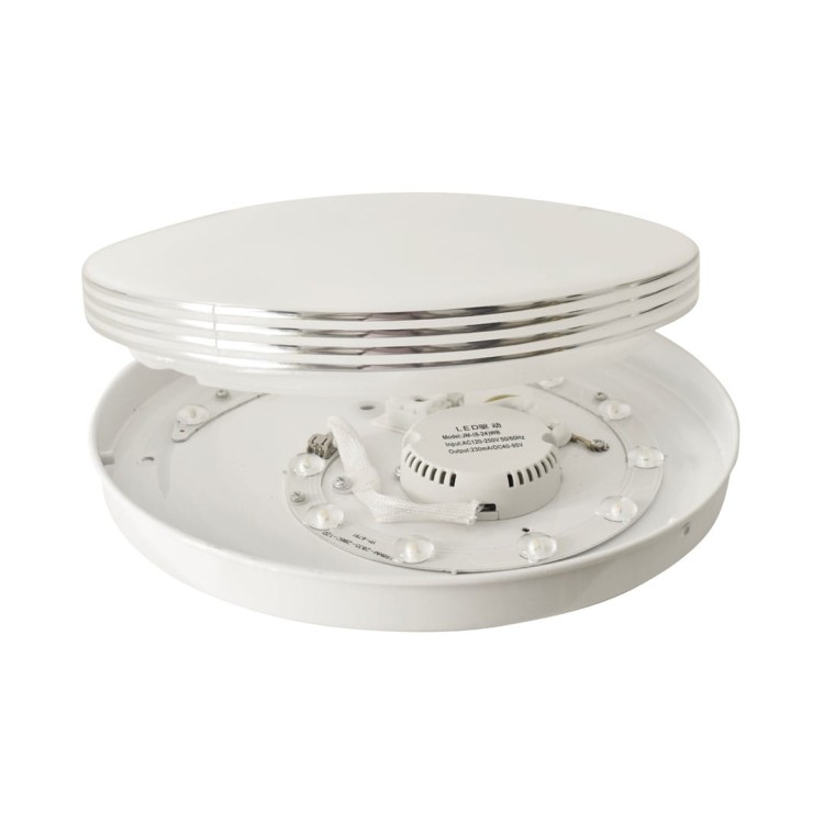 Plafoniera Plafon BRAVO 10W LED 260mm ML4266 Milagro do sypialni korytarza jadalni oprawa lampa sufitowa nowoczesna oświetleniowa chrom barwa neutralna biała dzienna Inspiracje Premium