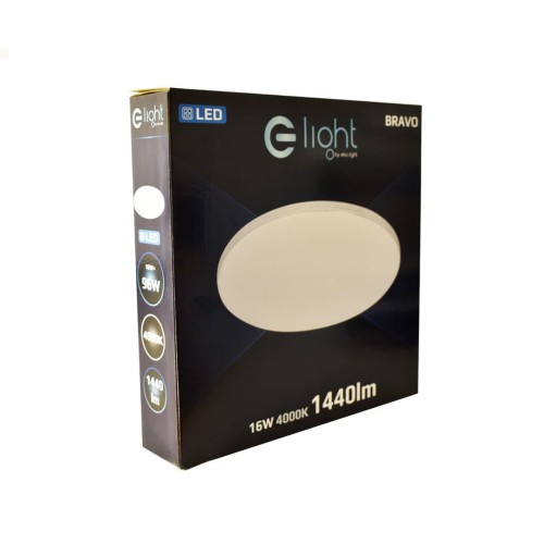Plafoniera Plafon BRAVO 16W LED 330mm ML4267 Milagro do sypialni korytarza jadalni oprawa lampa sufitowa nowoczesna oświetleniowa chrom barwa neutralna biała dzienna Inspiracje Premium