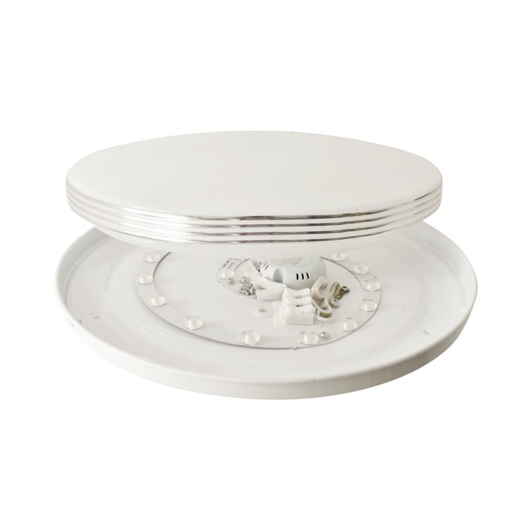 Plafoniera Plafon BRAVO 16W LED 330mm ML4267 Milagro do sypialni korytarza jadalni oprawa lampa sufitowa nowoczesna oświetleniowa chrom barwa neutralna biała dzienna Inspiracje Premium