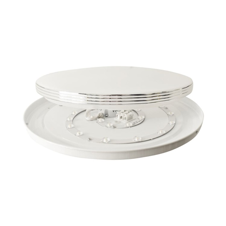 Plafoniera Plafon BRAVO 20W LED 390mm ML4268 Milagro do sypialni korytarza jadalni oprawa lampa sufitowa nowoczesna oświetleniowa chrom barwa neutralna biała dzienna Inspiracje Premium