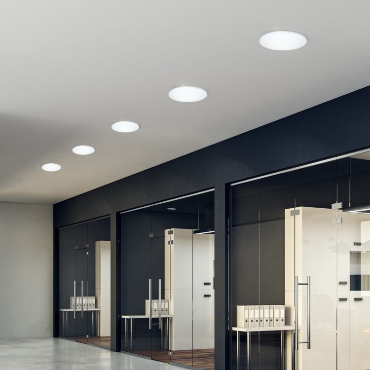 Plafoniera Plafon BRAVO 20W LED 390mm ML4268 Milagro do sypialni korytarza jadalni oprawa lampa sufitowa nowoczesna oświetleniowa chrom barwa neutralna biała dzienna Inspiracje Premium