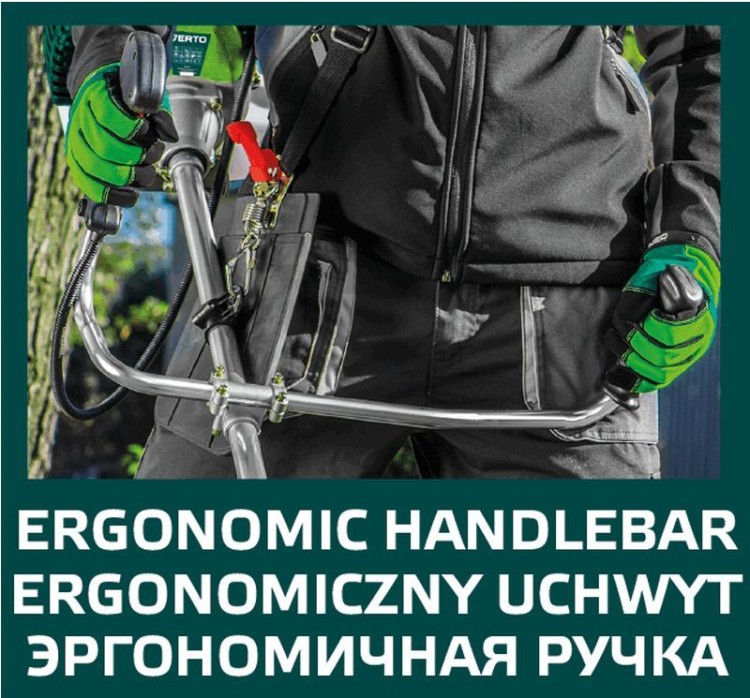 Kosa spalinowa Podkaszarka 1.4 kW szerokość koszenia 255-460 mm 50G490 Verto