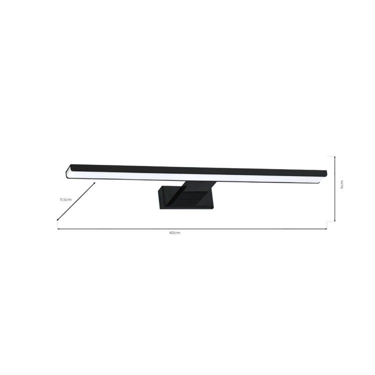 Kinkiet SHINE BLACK 60cm 13,8W LED ML4382 Milagro