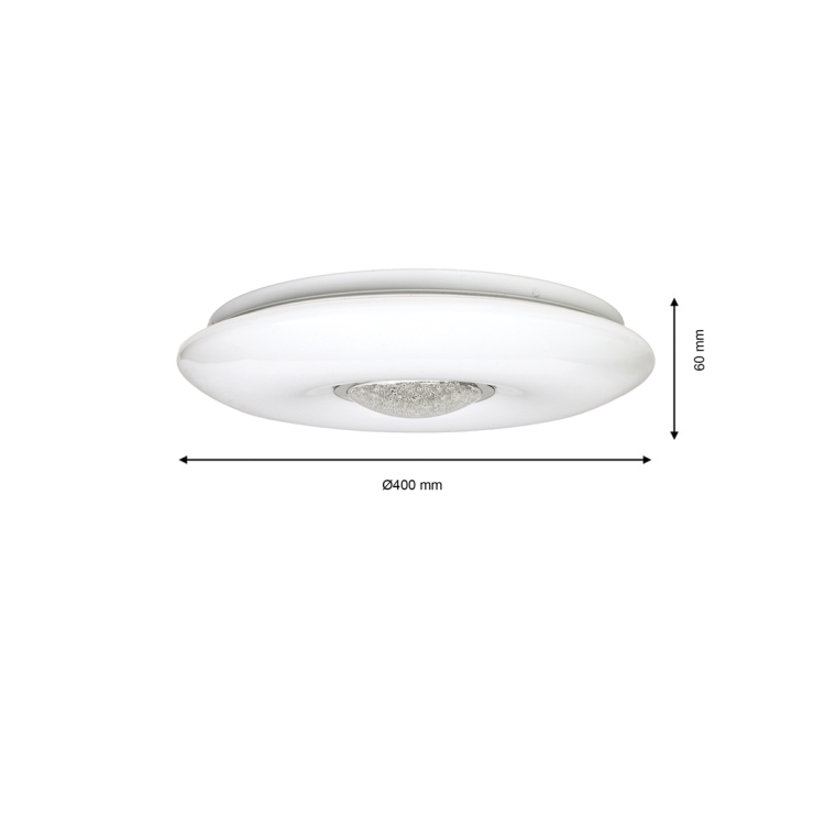 Plafon VELA 24W LED O400 mm Ściemnialny+ Pilot ML4401 Milagro
