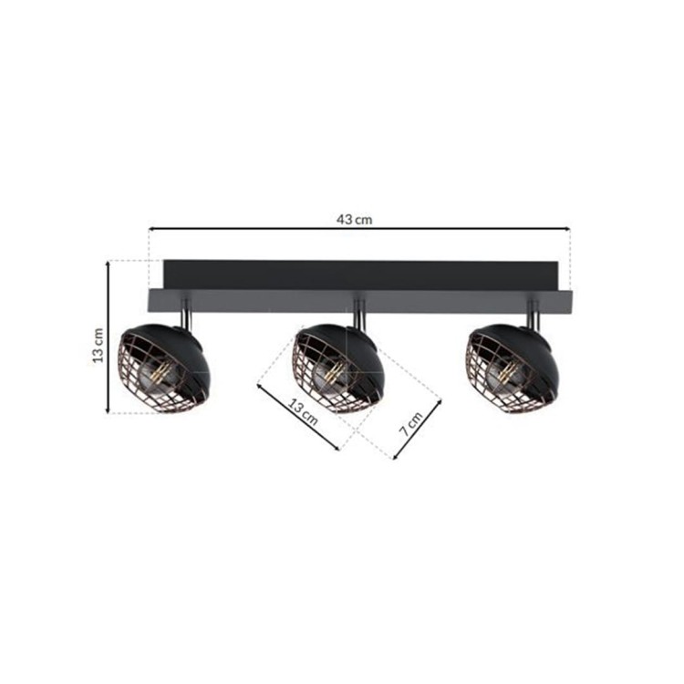 Lampa sufitowa LOGAN 3xE14 ML4611 Milagro