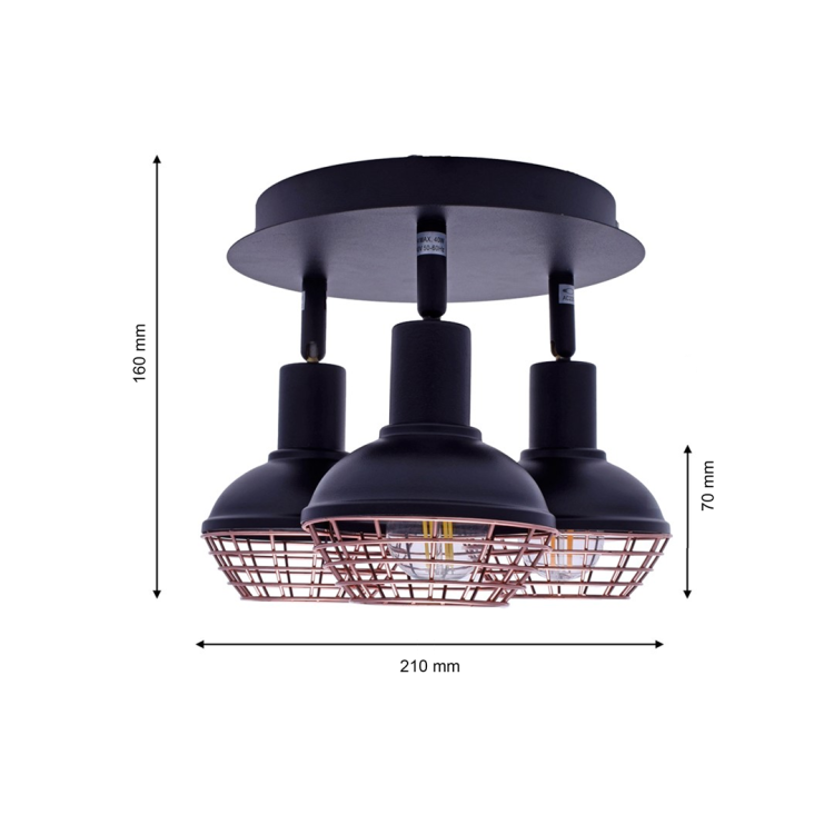 Lampa sufitowa LOGAN 3xE14 ML4612 Milagro