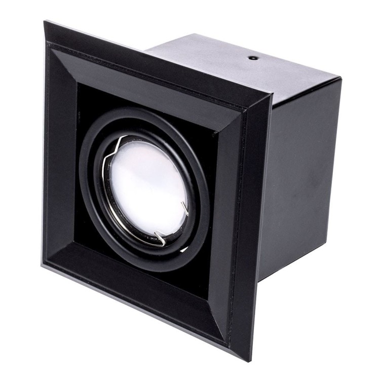 LAMPA PODTYNKOWA BLOCCO CZARNA 1x7W GU10 LED ML472 Milagro