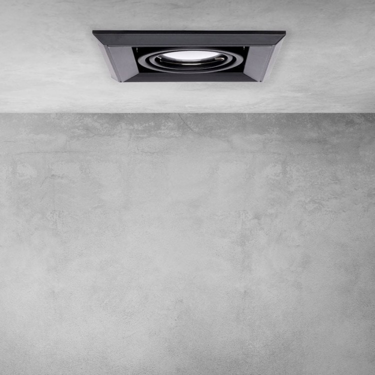 LAMPA PODTYNKOWA BLOCCO CZARNA 1x7W GU10 LED ML472 Milagro