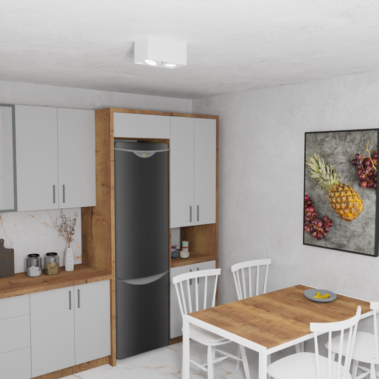 Oprawa Natynkowa Plaza 2xGU10 AR111 Biała ML4745 Milagro