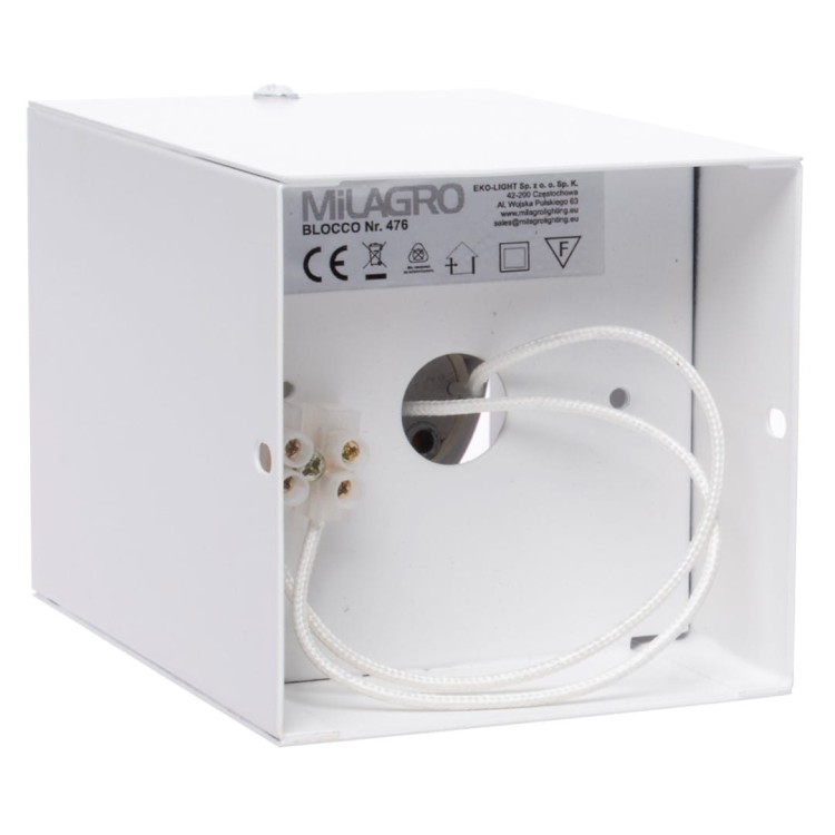 LAMPA SUFITOWA BLOCCO BIAŁA 1x7W GU10 LED ML476 Milagro