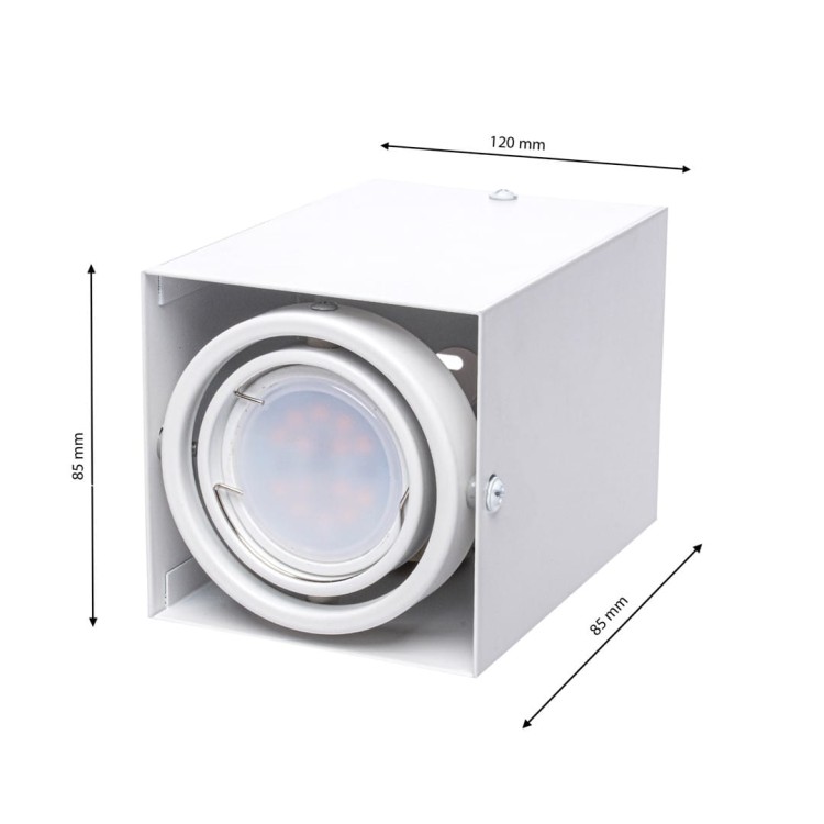 LAMPA SUFITOWA BLOCCO BIAŁA 1x7W GU10 LED ML476 Milagro