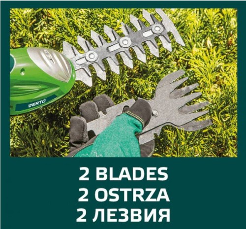 Trymer Nożyce Akumulatorowe do trawy i żywopłotu 7.2V Li-Ion 1,3Ah 52G311 Verto ogrodnicze