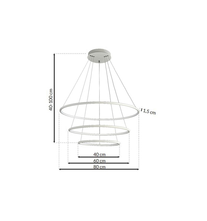 LAMPA WISZĄCA ORION WHITE 99W LED ML503 Milagro