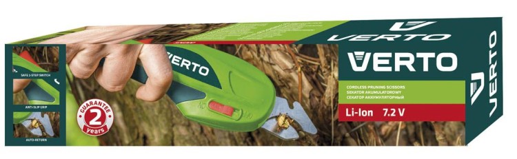 Sekator akumulatorowy Nożyce akumulatorowe 7.2V Li-Ion 1,3Ah 16mm 52G300 Verto