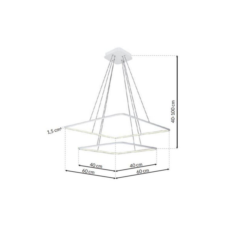 LAMPA WISZĄCA NIX WHITE 50W LED ML514 Milagro