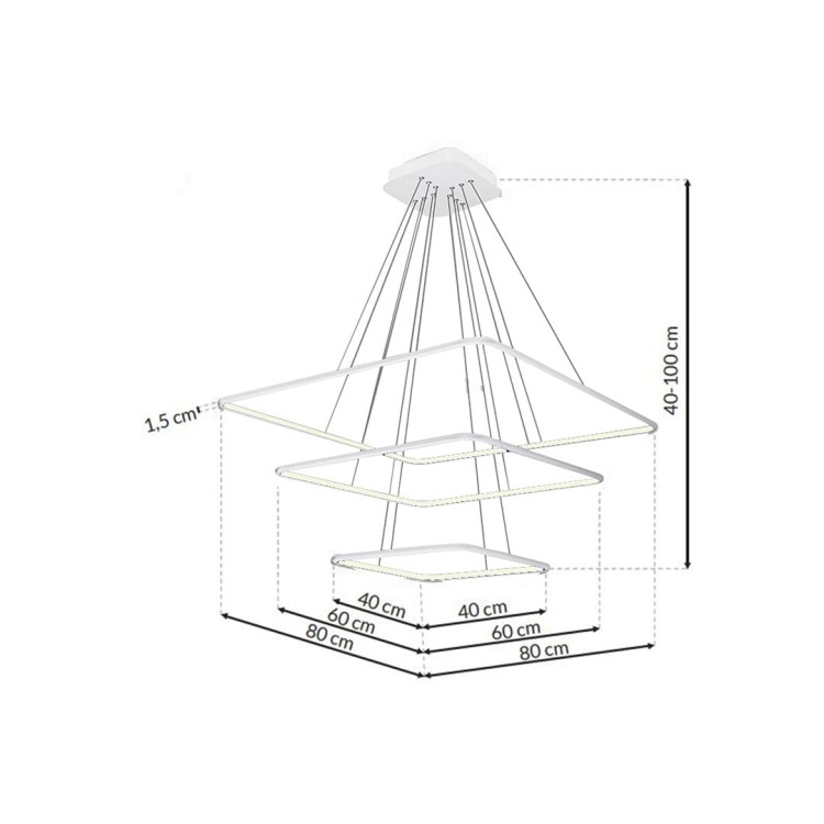 LAMPA WISZĄCA NIX WHITE 117W LED ML515 Milagro