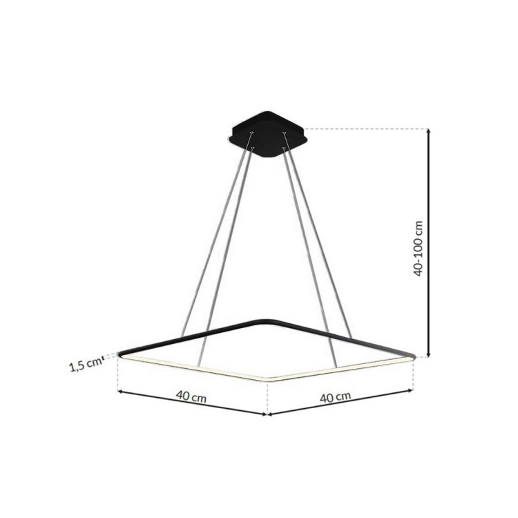 LAMPA WISZĄCA NIX BLACK 25W LED ML517 Milagro