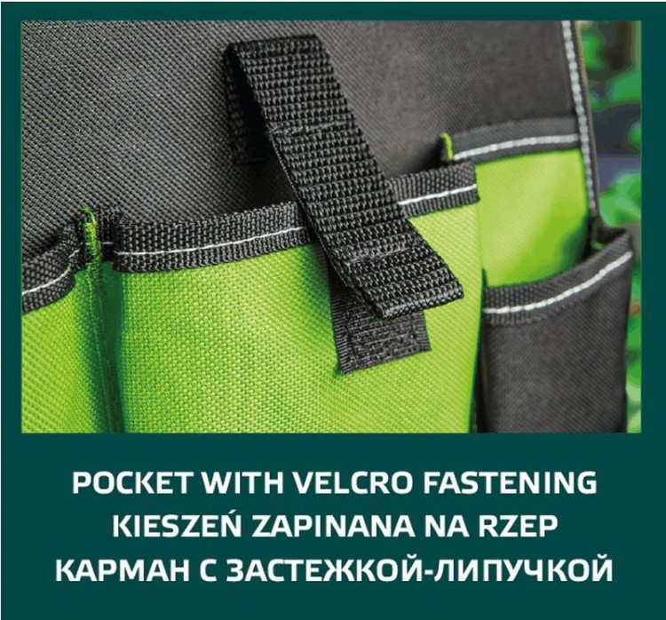 Pas ogrodowy Uchwyt narzędziowy 6 kieszeni 15G550 Verto