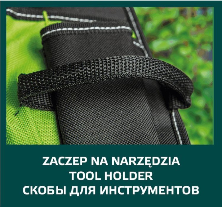 Pas ogrodowy Uchwyt narzędziowy 6 kieszeni 15G550 Verto