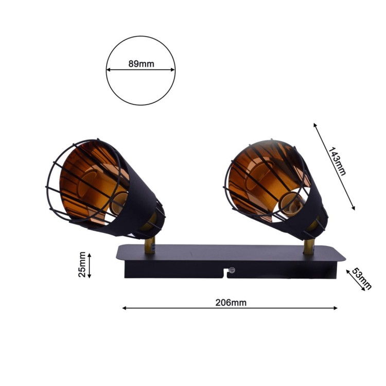 Lampa sufitowa RICK 2xE14 ML5566 Milagro