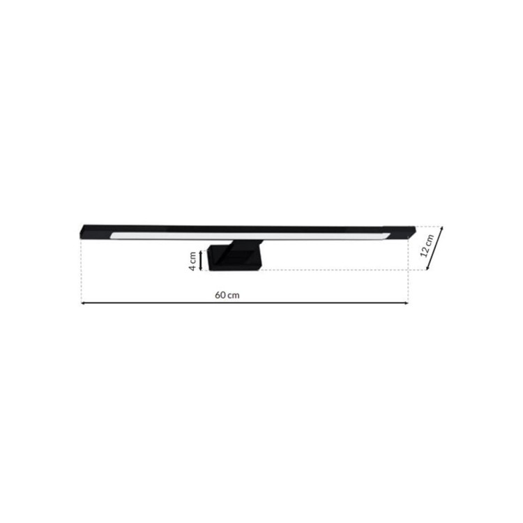 Kinkiet SHINE BLACK 60cm 12W LED ML5570 Milagro
