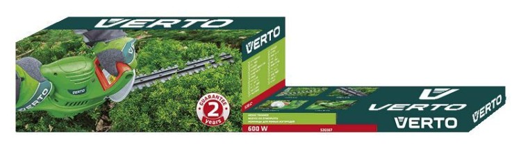 Nożyce do żywopłotu 600W szerokość cięcia 450 mm 52G567 Verto