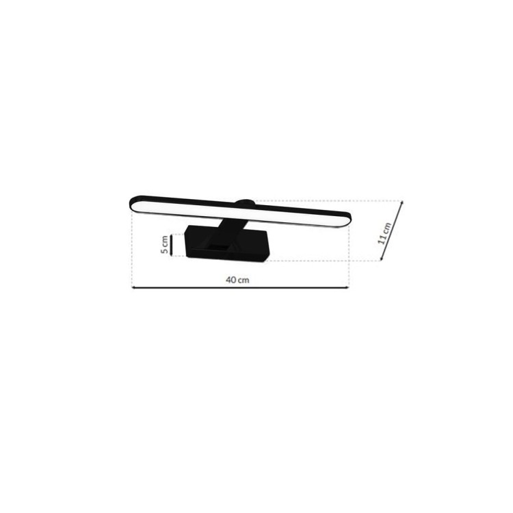 Kinkiet SPLASH BLACK 40cm 8W LED ML5615 Milagro