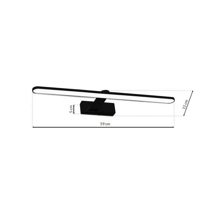 Kinkiet SPLASH BLACK 60cm 12W LED ML5616 Milagro