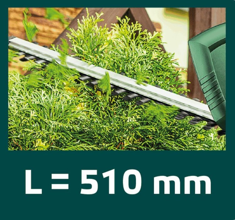 Nożyce do żywopłotu akumulatorowe VES 18V Li-Ion/1.3Ah szerokość cięcia 450 mm 52G568-0 Verto bez akumulatora