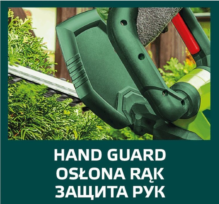 Nożyce do żywopłotu akumulatorowe VES 18V Li-Ion/1.3Ah szerokość cięcia 450 mm 52G568-0 Verto bez akumulatora