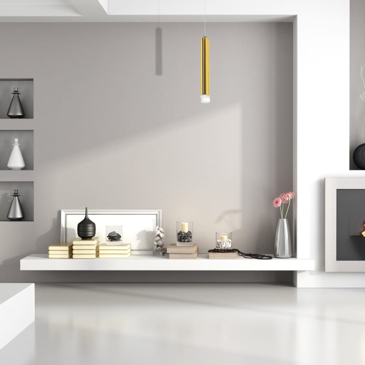 Lampa sufitowa wisząca natynkowa GOLDIE 5W LED ML5713 Milagro 4000K Spot oprawa oświetleniowa nowoczesna Industrialna Loft nawierzchniowa metal zwis barwa dzienna neutralna biała złoty złota Inspiracje Premium