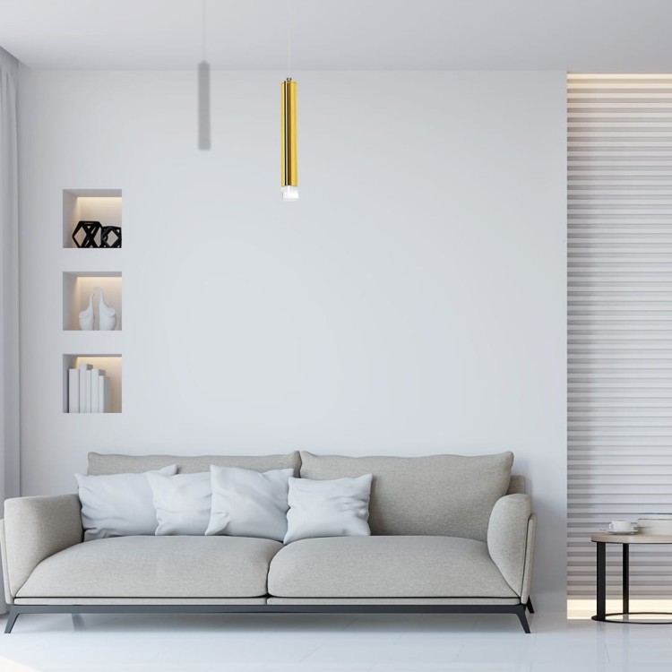 Lampa sufitowa wisząca natynkowa GOLDIE 5W LED ML5713 Milagro 4000K Spot oprawa oświetleniowa nowoczesna Industrialna Loft nawierzchniowa metal zwis barwa dzienna neutralna biała złoty złota Inspiracje Premium