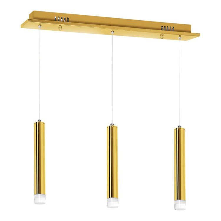 Lampa sufitowa wisząca natynkowa GOLDIE 3x5W LED ML5714 Milagro 4000K 45cm Spot oprawa oświetleniowa nowoczesna Industrialna Loft nawierzchniowa metal zwis barwa dzienna neutralna biała złoty złota Inspiracje Premium
