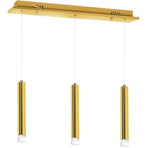 Lampa sufitowa wisząca natynkowa GOLDIE 3x5W LED ML5714 Milagro 4000K 45cm Spot oprawa oświetleniowa nowoczesna Industrialna Loft nawierzchniowa metal zwis barwa dzienna neutralna biała złoty złota Inspiracje Premium