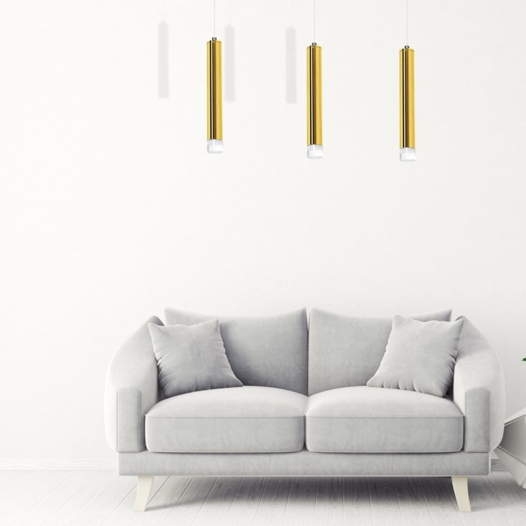 Lampa sufitowa wisząca natynkowa GOLDIE 3x5W LED ML5714 Milagro 4000K 45cm Spot oprawa oświetleniowa nowoczesna Industrialna Loft nawierzchniowa metal zwis barwa dzienna neutralna biała złoty złota Inspiracje Premium
