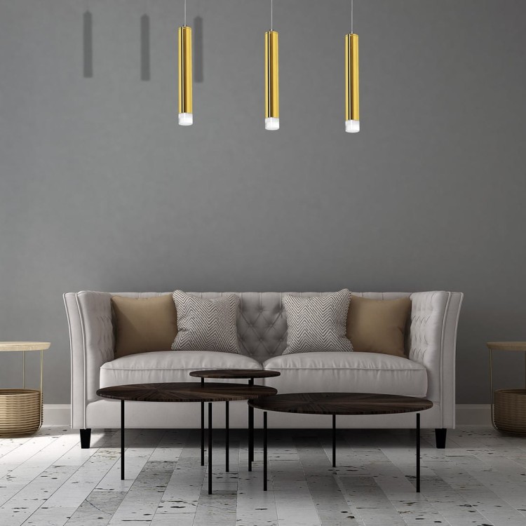Lampa sufitowa wisząca natynkowa GOLDIE 3x5W LED ML5714 Milagro 4000K 45cm Spot oprawa oświetleniowa nowoczesna Industrialna Loft nawierzchniowa metal zwis barwa dzienna neutralna biała złoty złota Inspiracje Premium