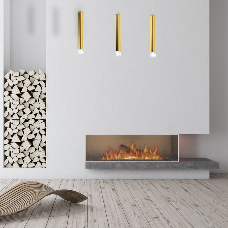 Lampa sufitowa wisząca natynkowa GOLDIE 3x5W LED ML5714 Milagro 4000K 45cm Spot oprawa oświetleniowa nowoczesna Industrialna Loft nawierzchniowa metal zwis barwa dzienna neutralna biała złoty złota Inspiracje Premium