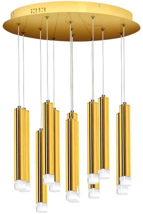 Lampa sufitowa wisząca natynkowa GOLDIE 12W LED ML5716 Milagro 4000K 45cm Spot oprawa oświetleniowa nowoczesna Industrialna Loft nawierzchniowa metal zwis barwa dzienna neutralna biała złoty złota Inspiracje Premium